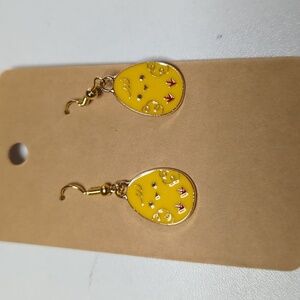 Yellow Chick Easter Egg Earrings